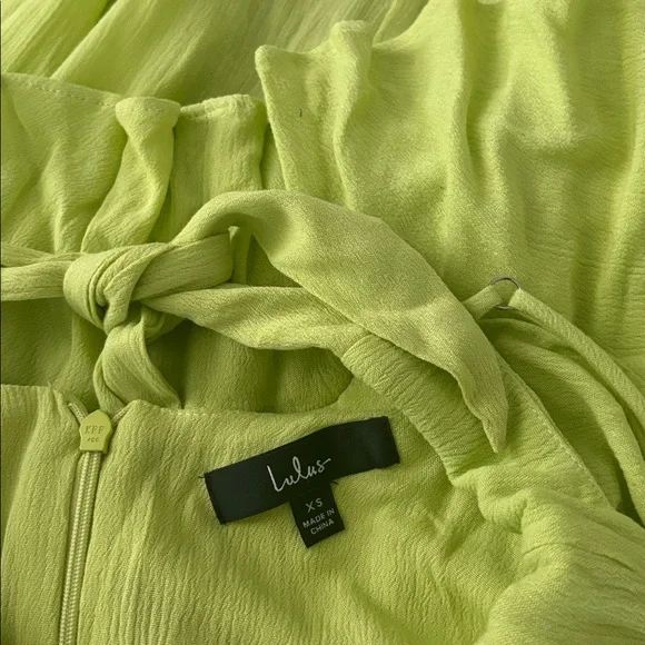 Lulus Island Time Lime Green Ruffled Midi Dress - Picture 13 of 15